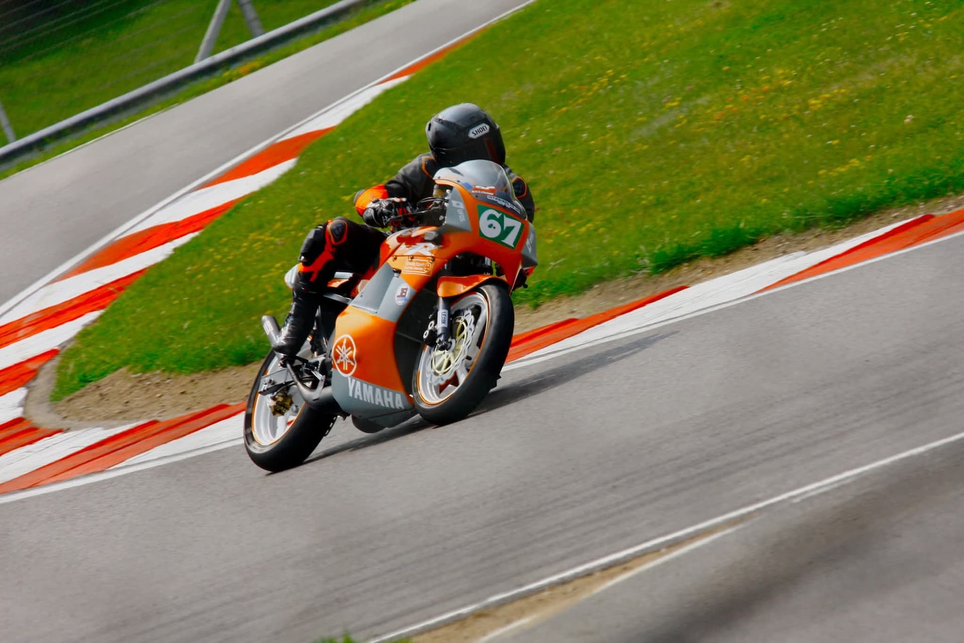 Yamaha TZR250 #67 in action